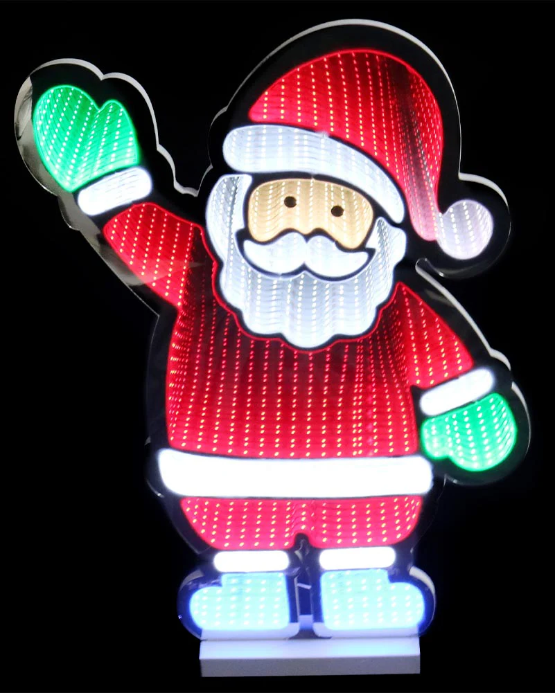 Christmas LED Infinity Santa Light 74cm - Image 2