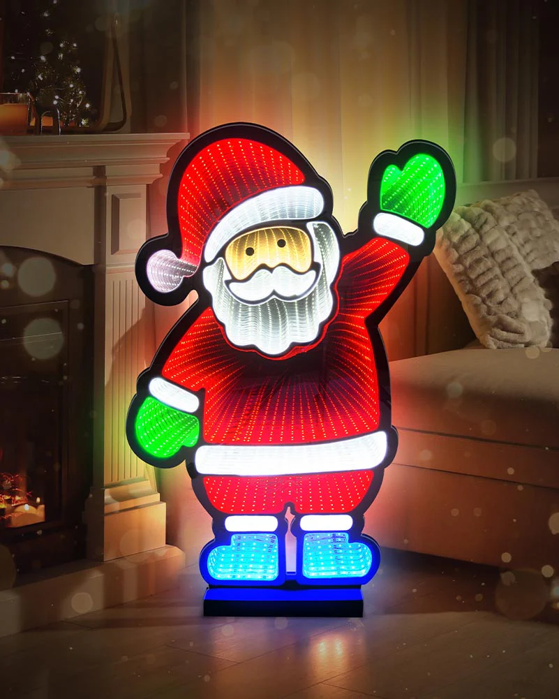 Christmas LED Infinity Santa Light 74cm - Image 4