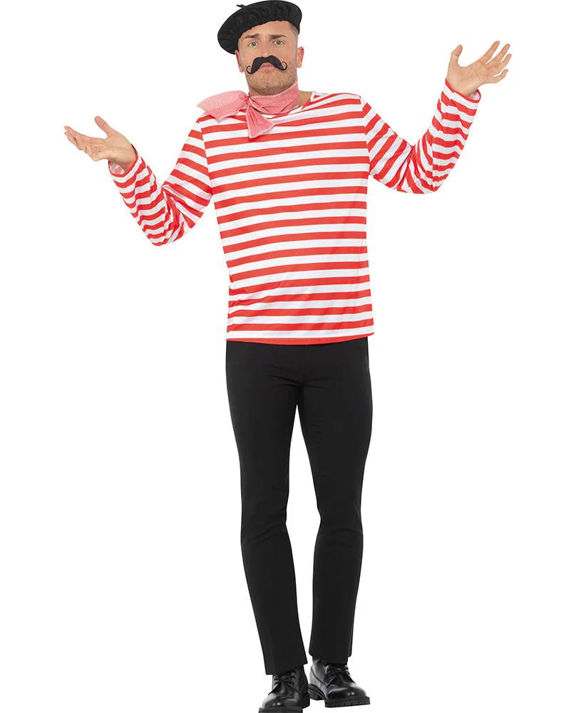 Multi Character Red and White Striped Plus Size Book Week Shirt - Image 7