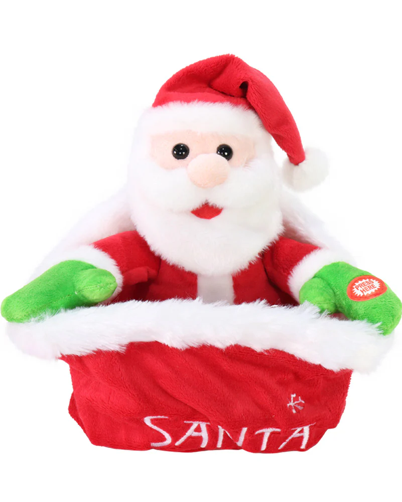Christmas Musical Hide N Seek Santa In Sack 25cm - Image 2