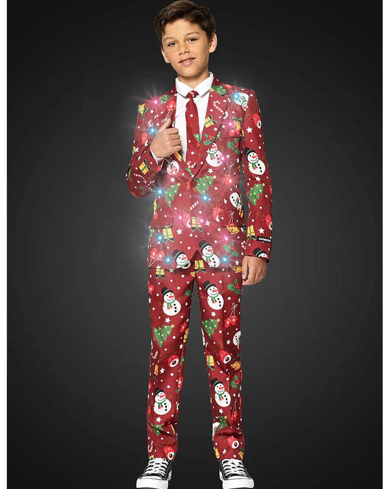 Christmas Red Icons Light up Boys Suitmeister - Image 6