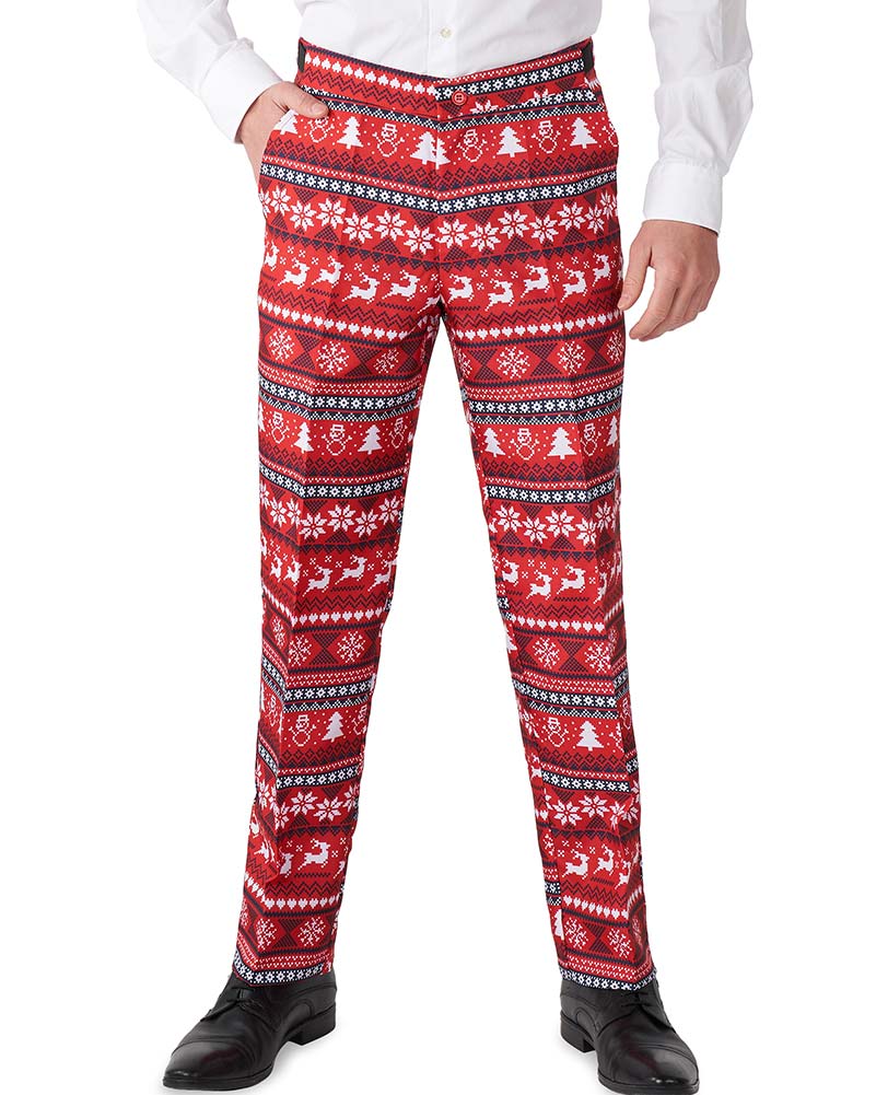 Christmas Red Nordic Pixel Suitmeister - Image 4