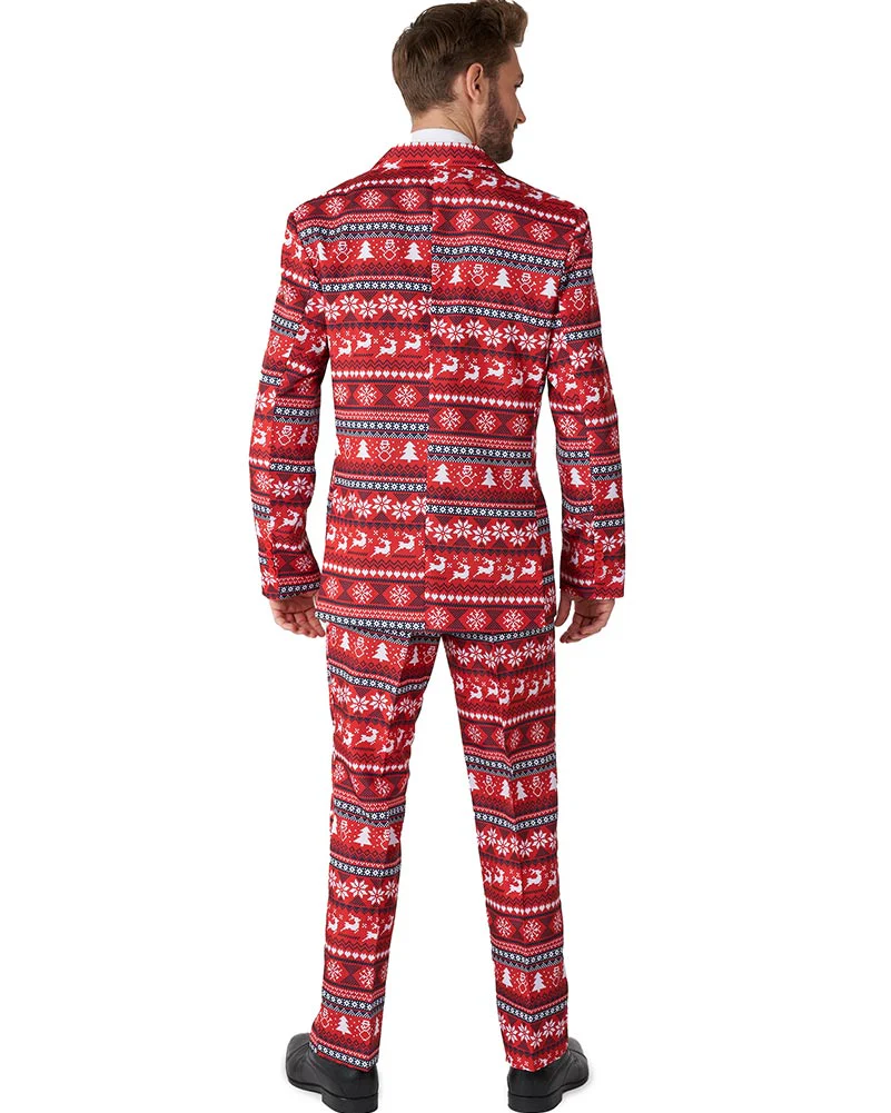 Christmas Red Nordic Pixel Suitmeister - Image 5