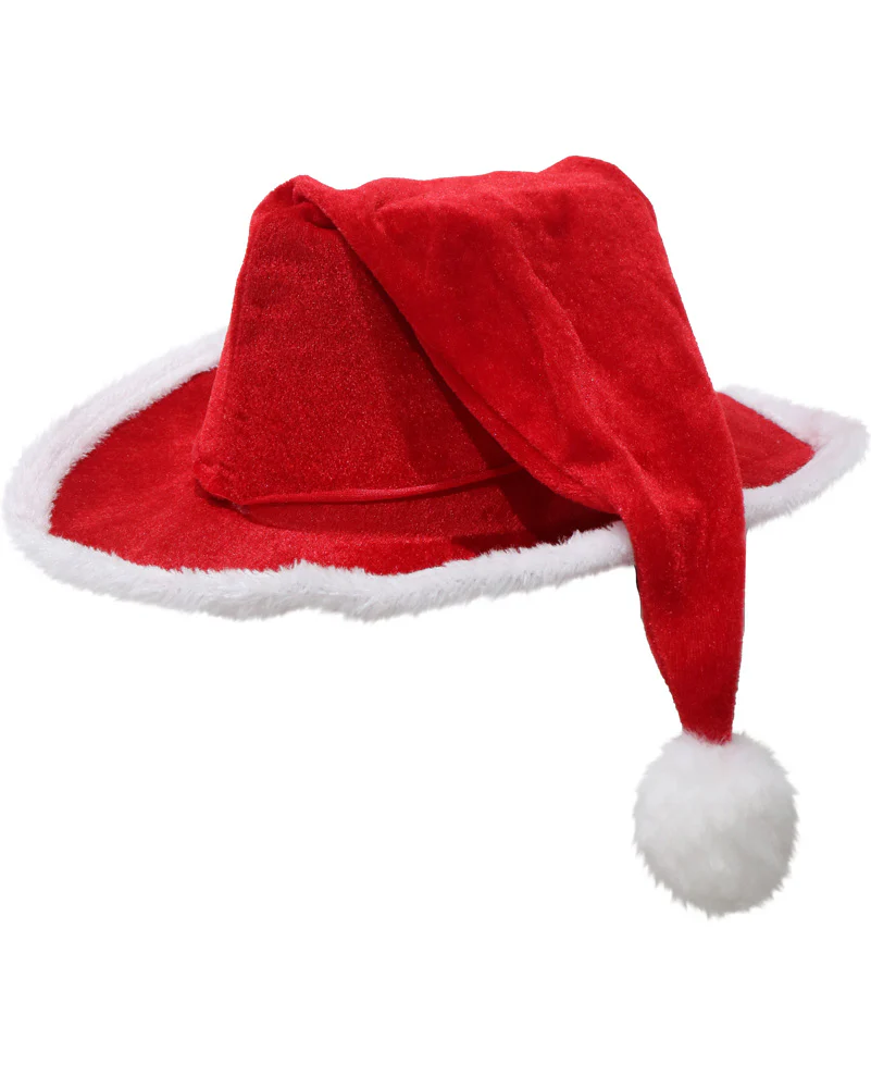 Christmas Santa Cowboy Adult Hat - Image 2