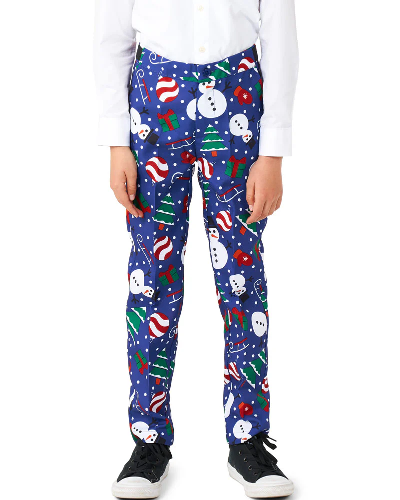 Christmas Snowman Blue Boys Suitmeister - Image 5