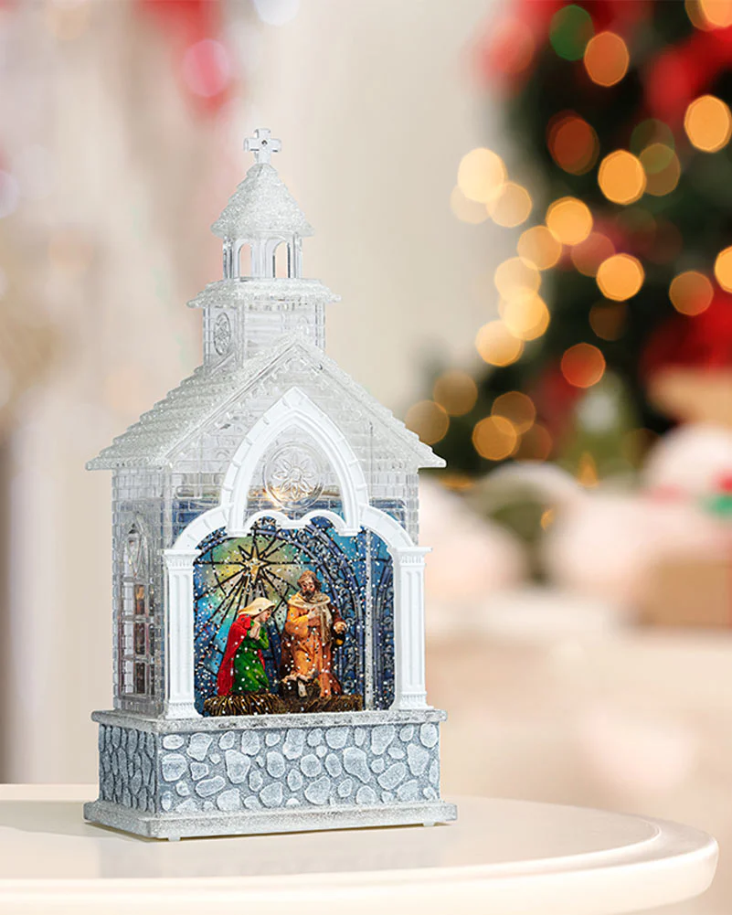 Christmas Swirl Musical Church Nativity USB - Image 3