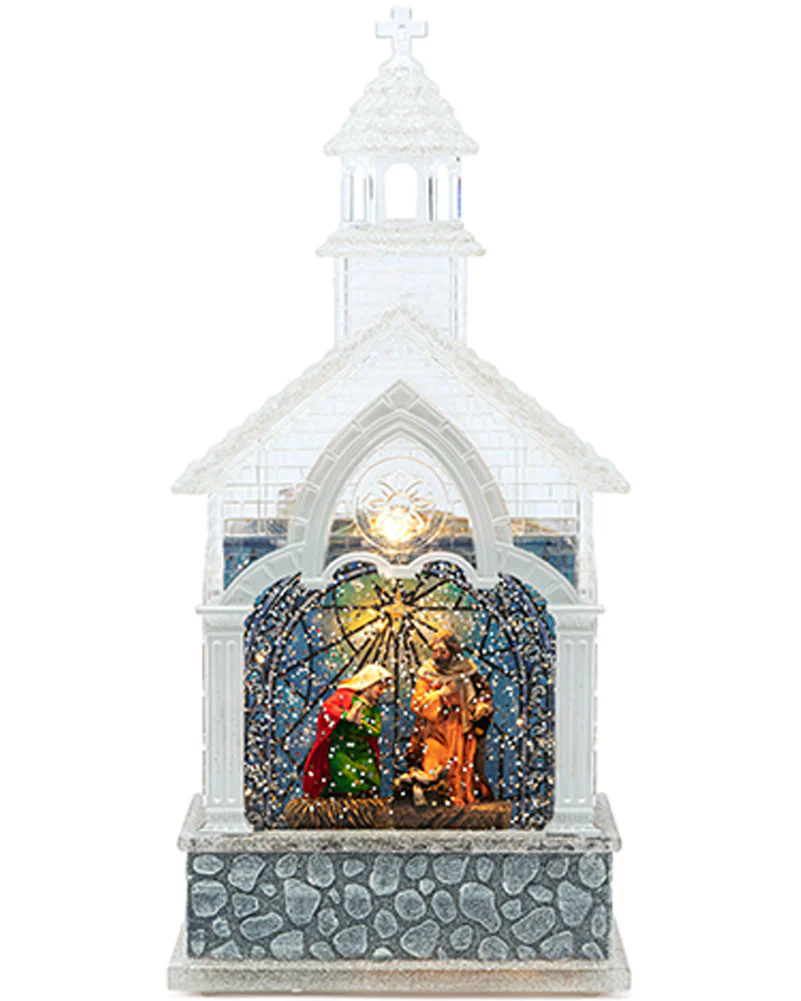 Christmas Swirl Musical Church Nativity USB - Image 4