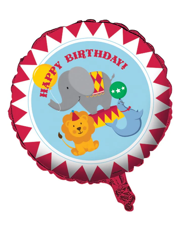 Circus Time Metallic Birthday Balloon