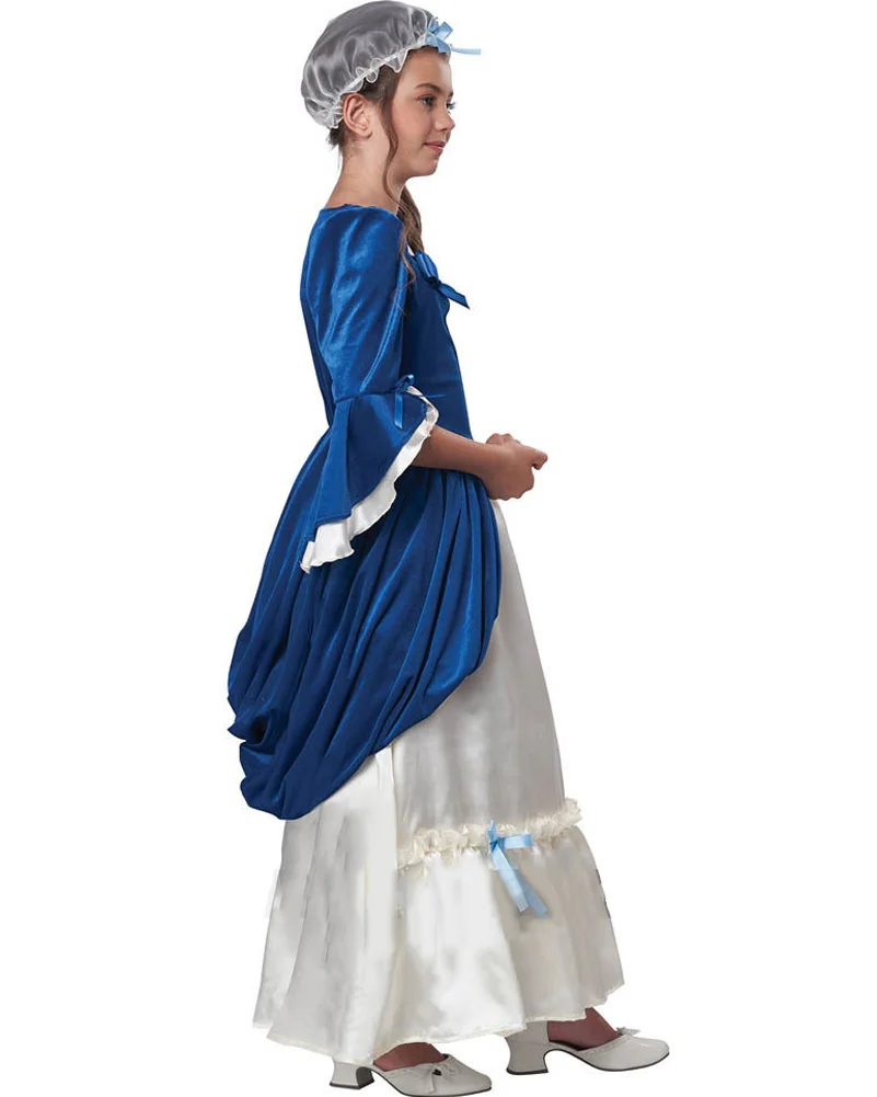 Colonial Era Dress Girls Costume - Image 3