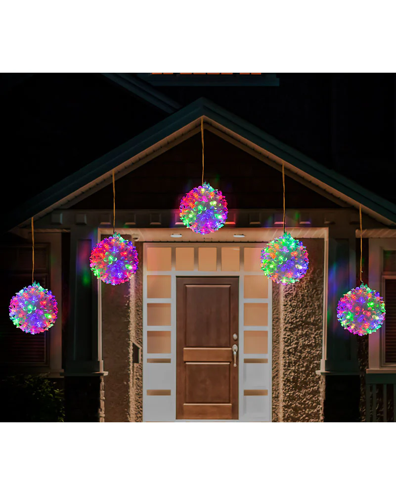 Colour Change LED Petal Balls 10cm Pack of 5 - Image 2