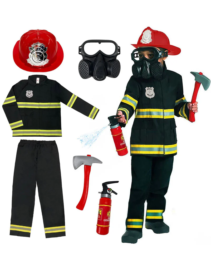 Complete Fireman Boys Costume - Image 2