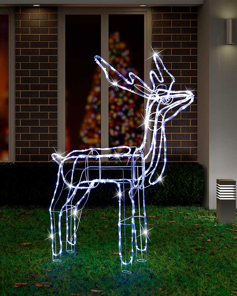 Cool White Standing Reindeer Tubelight LED Christmas Light 1.1m - Image 2