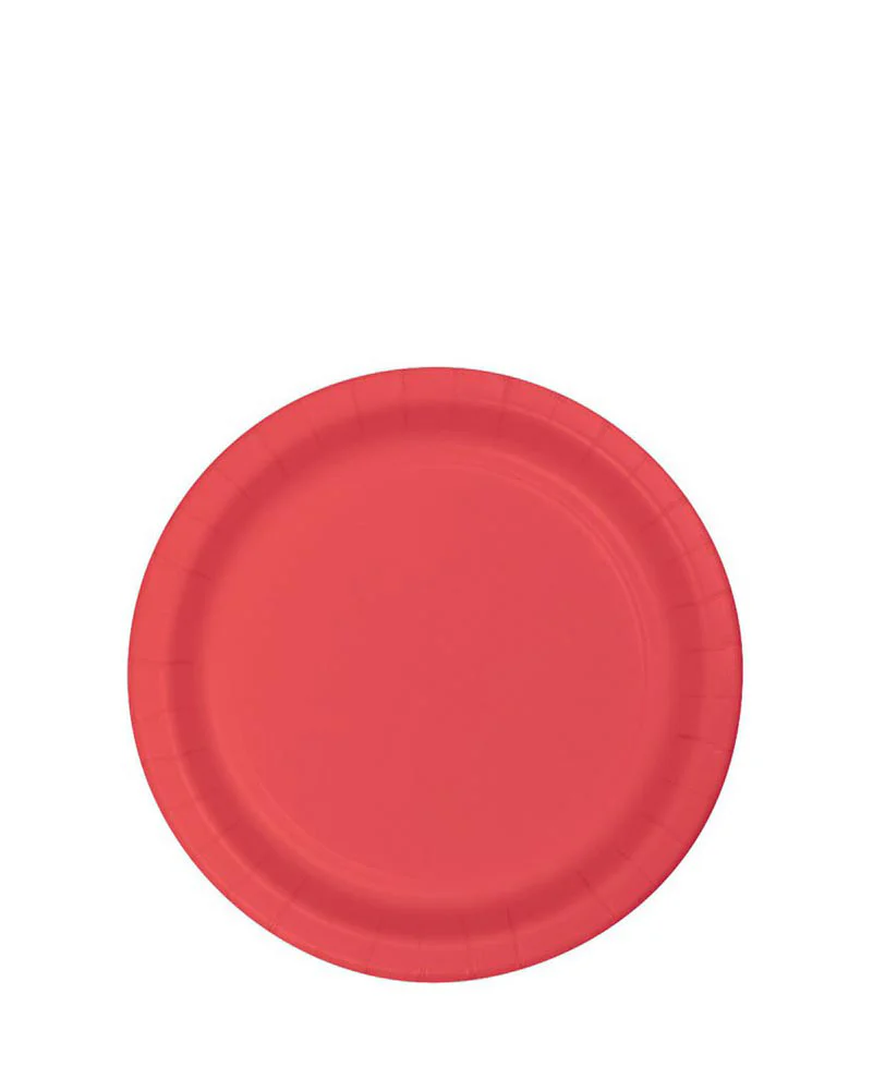 Coral 18cm Paper Plates Pack of 24