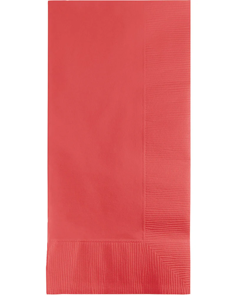 Coral Dinner Napkins Pack of 50