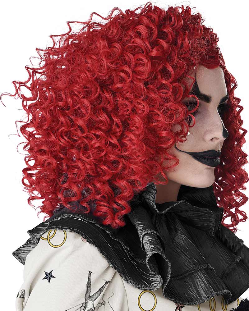 Corkscrew Clown Curly Red Wig - Image 3