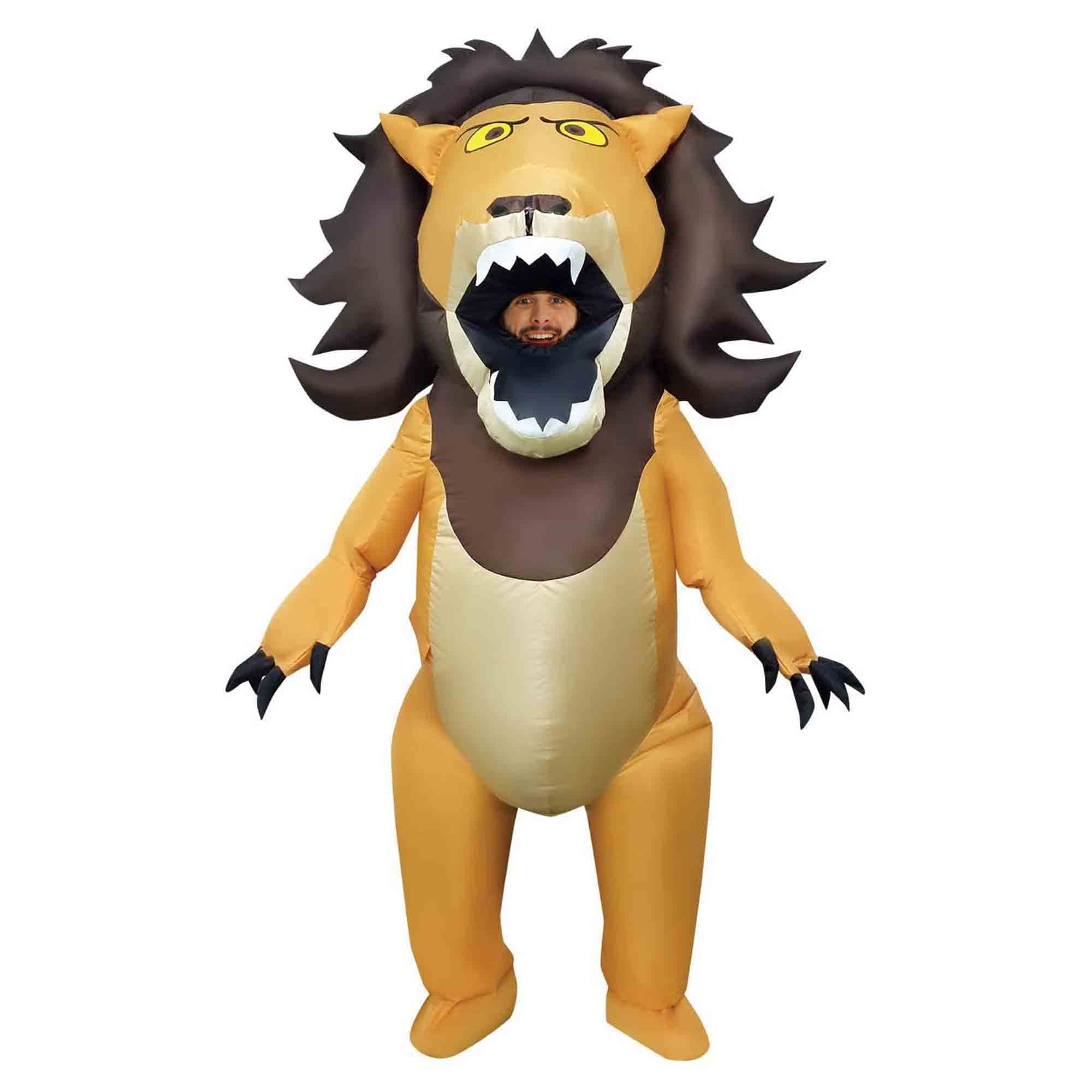 Big Mouth Inflatable Lion Adult Costume Standard Size