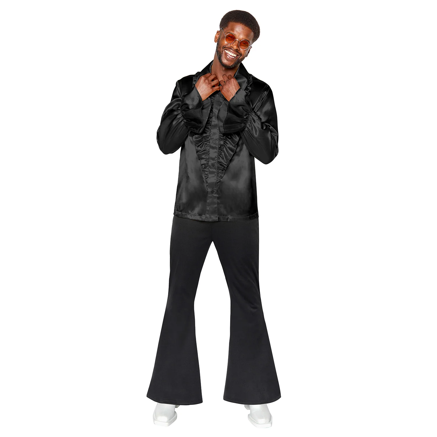 Disco Black Mens Flares Size Small