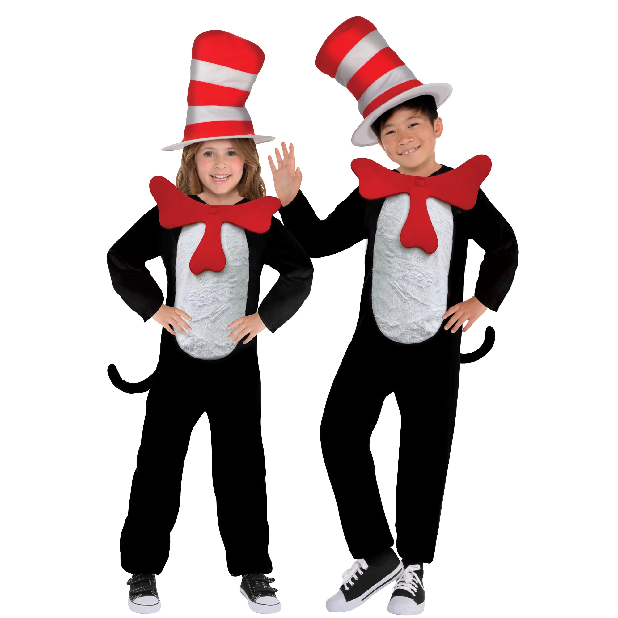 Book Week Costume Dr Seuss The Cat in the Hat Jumpsuit 6-8 Years