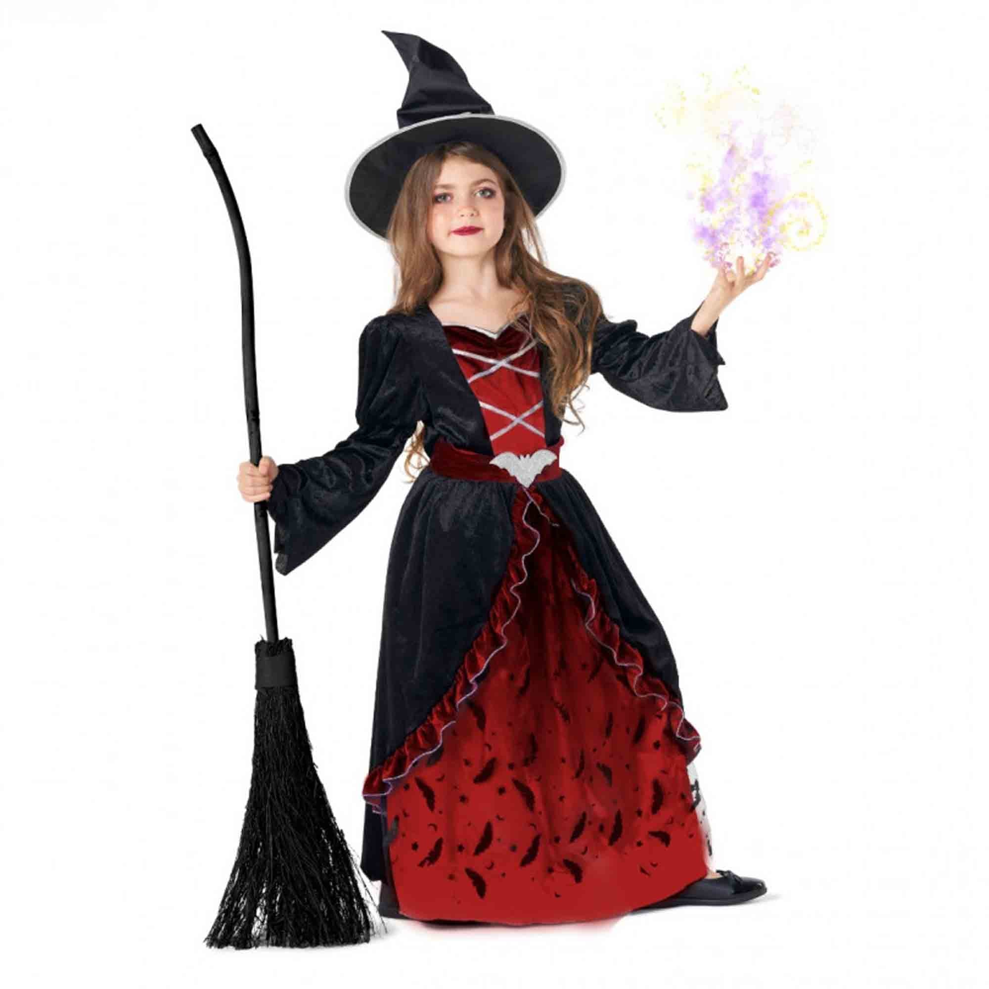 Red Bat Witch Girls Costume 12-14 Years