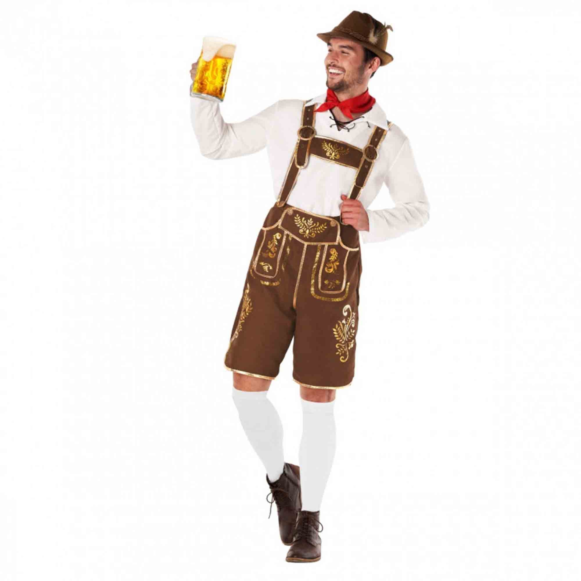 Traditional Lederhosen Mens Costume XX-Large
