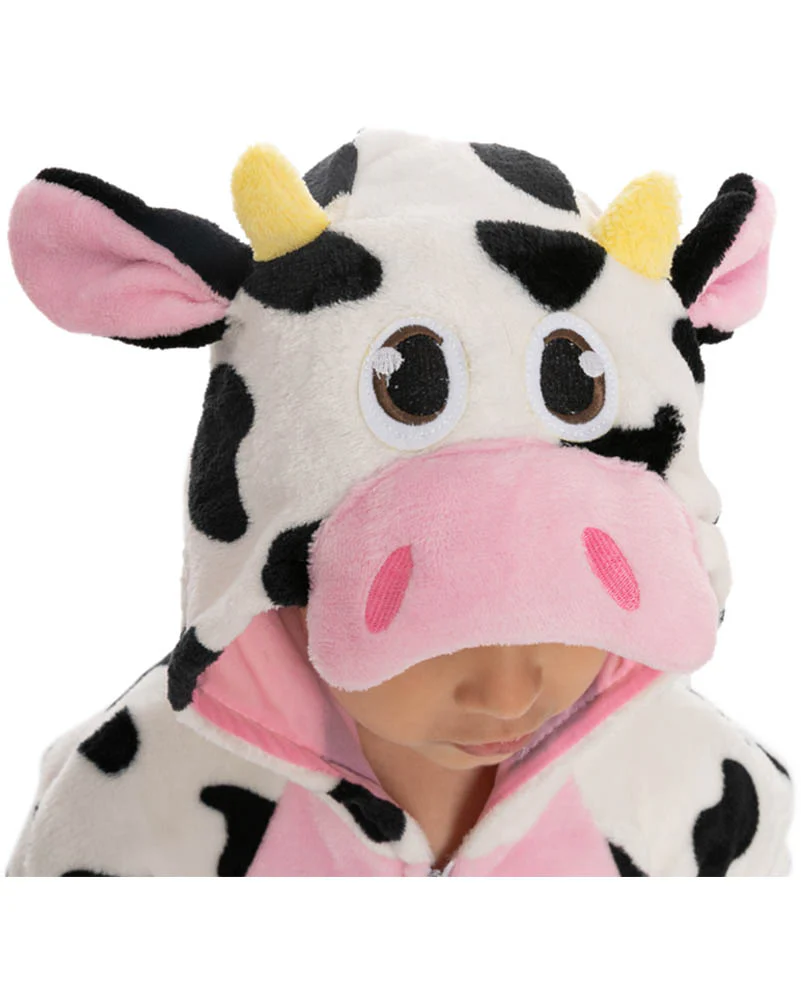 Cow Hooded Jumpsuit Toddler Costume - Image 3
