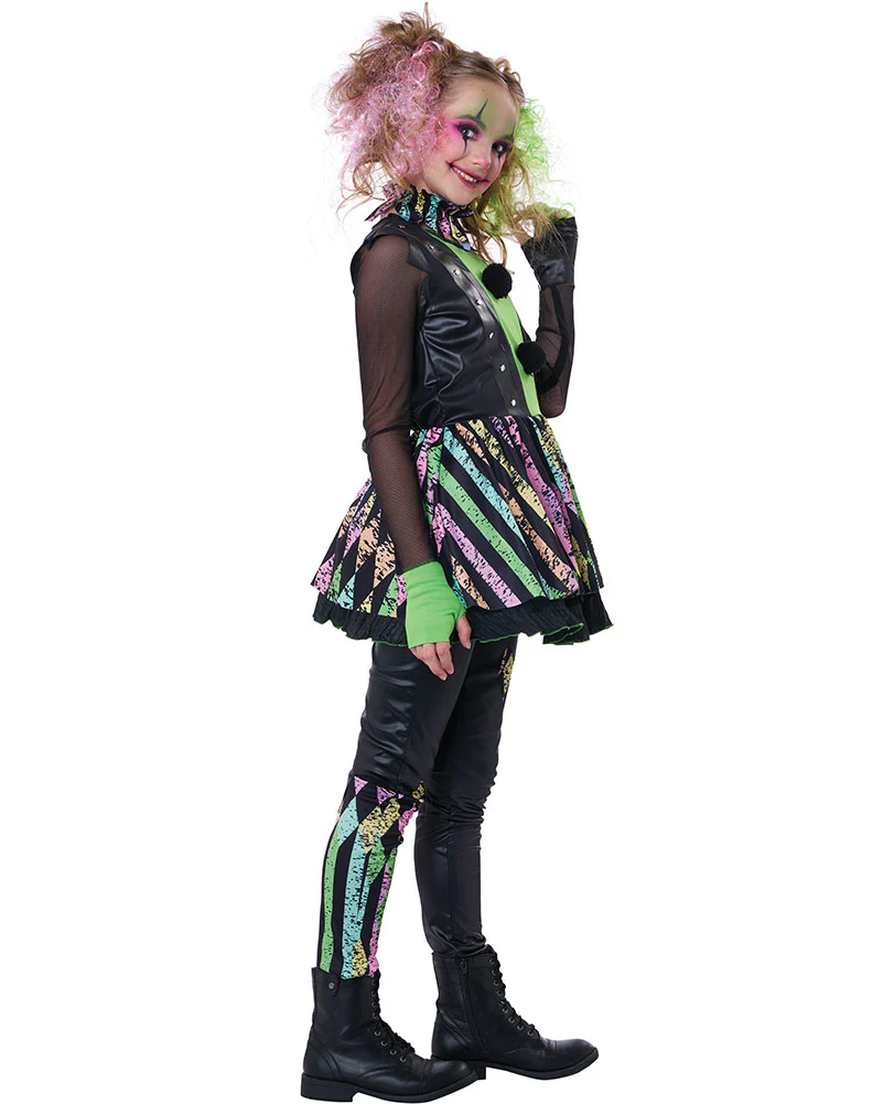 Crazy Carnival Clown Girls Costume - Image 2