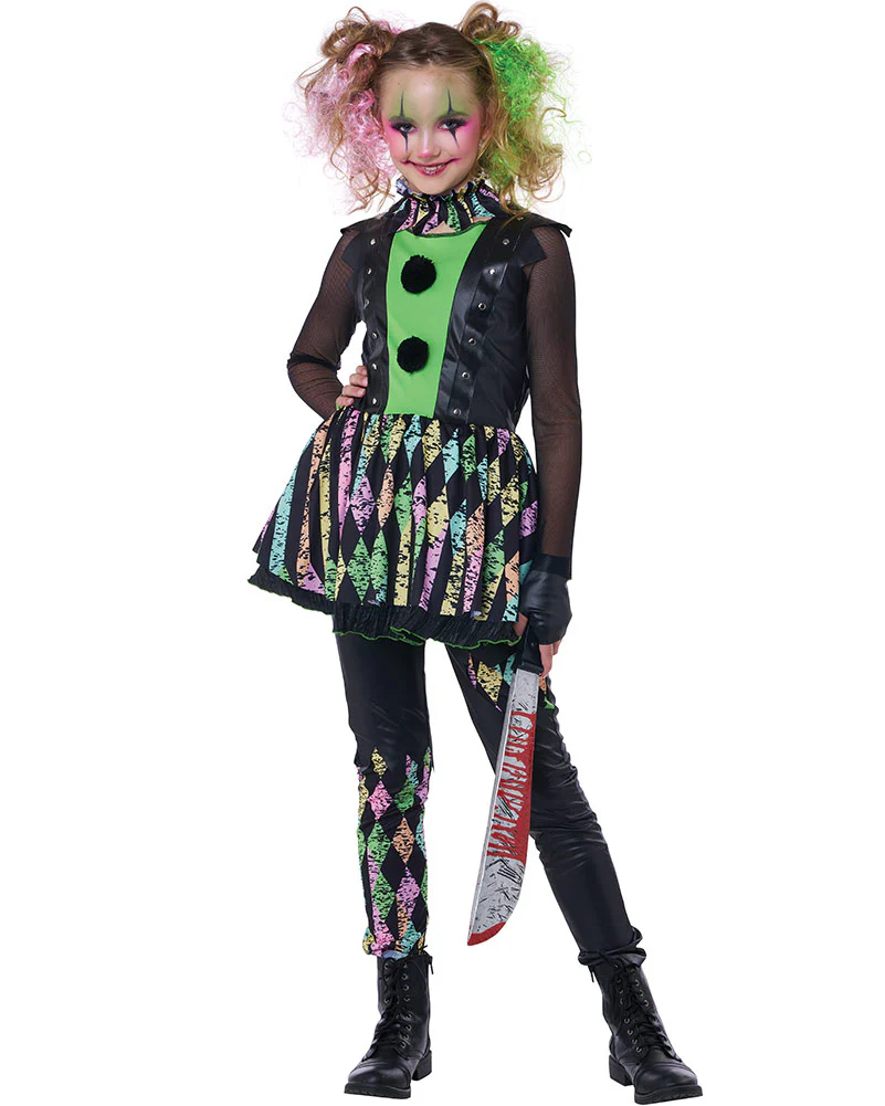 Crazy Carnival Clown Girls Costume - Image 5
