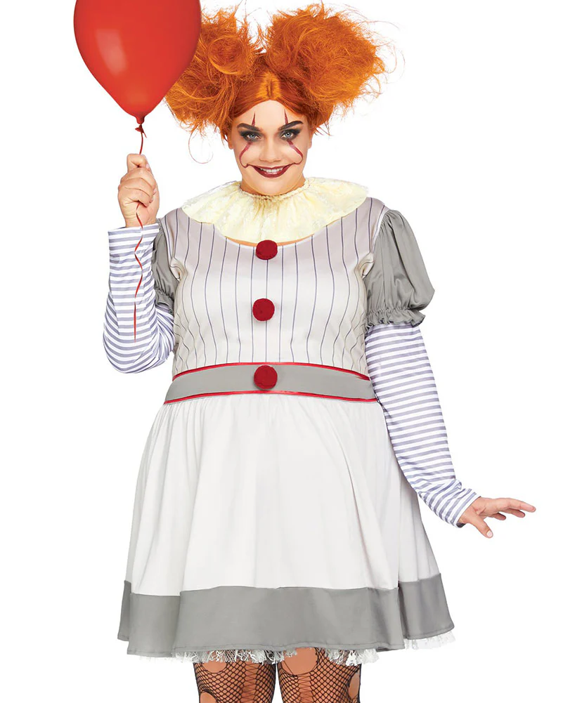 Creepy Clown Plus Size Womens Costume
