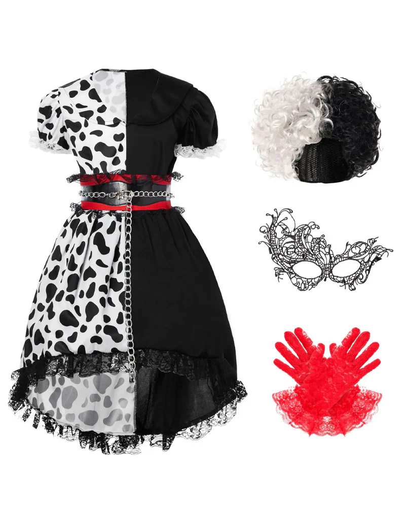 Cruel Dalmatian Diva Complete Girls Costume - Image 3