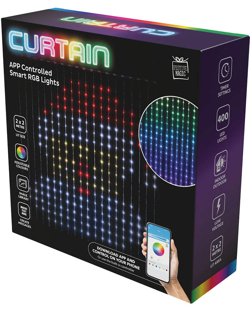 Customisable LED Curtain Lightshow with App Control 2m - Image 15