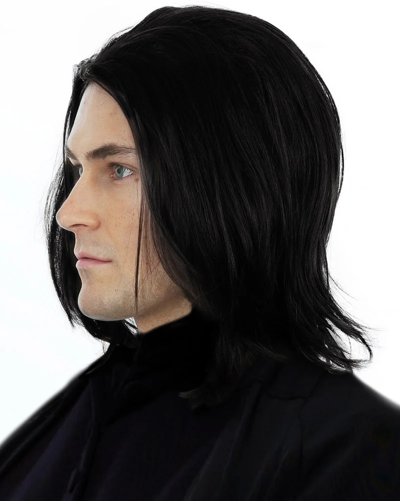 Dark Professor Deluxe Black Wig - Image 3