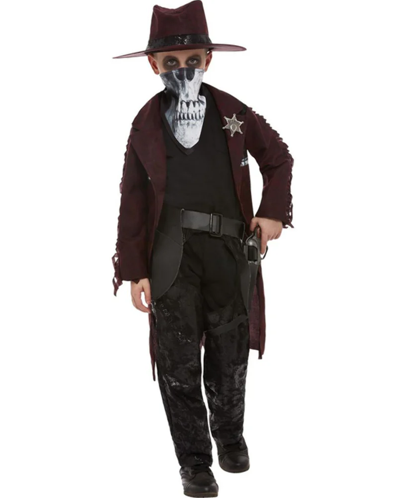 Dark Spirit Western Cowboy Deluxe Boys Costume - Image 2