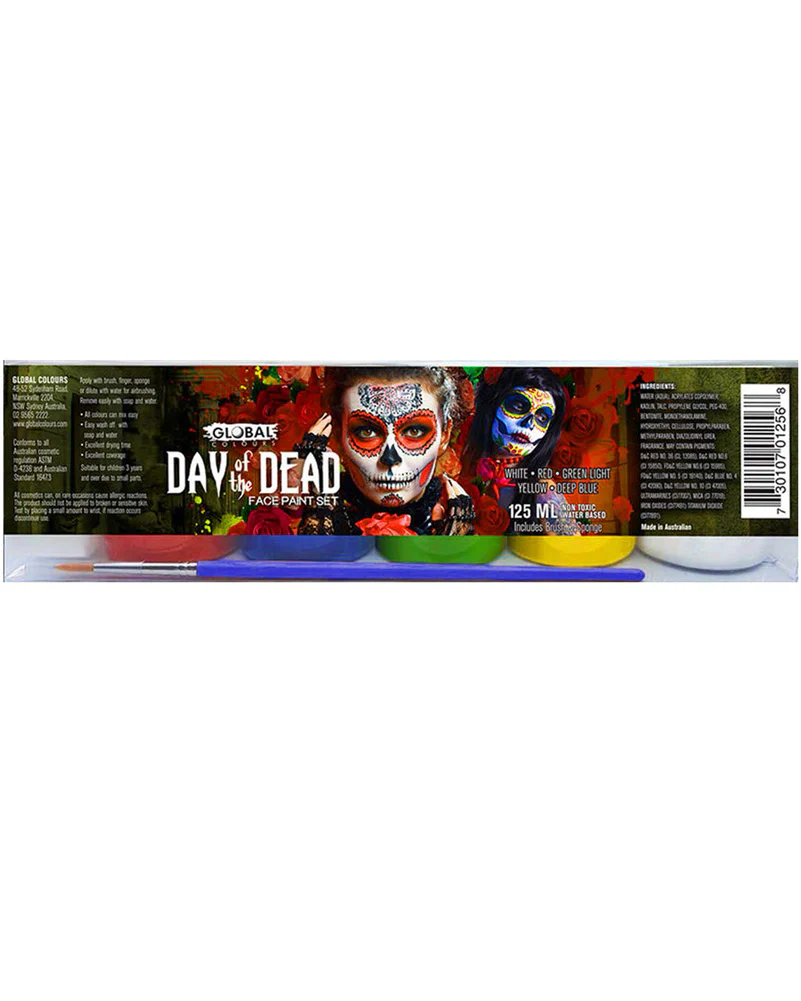 Day of the Dead Face and Body Paint Pack of 5 - Image 4