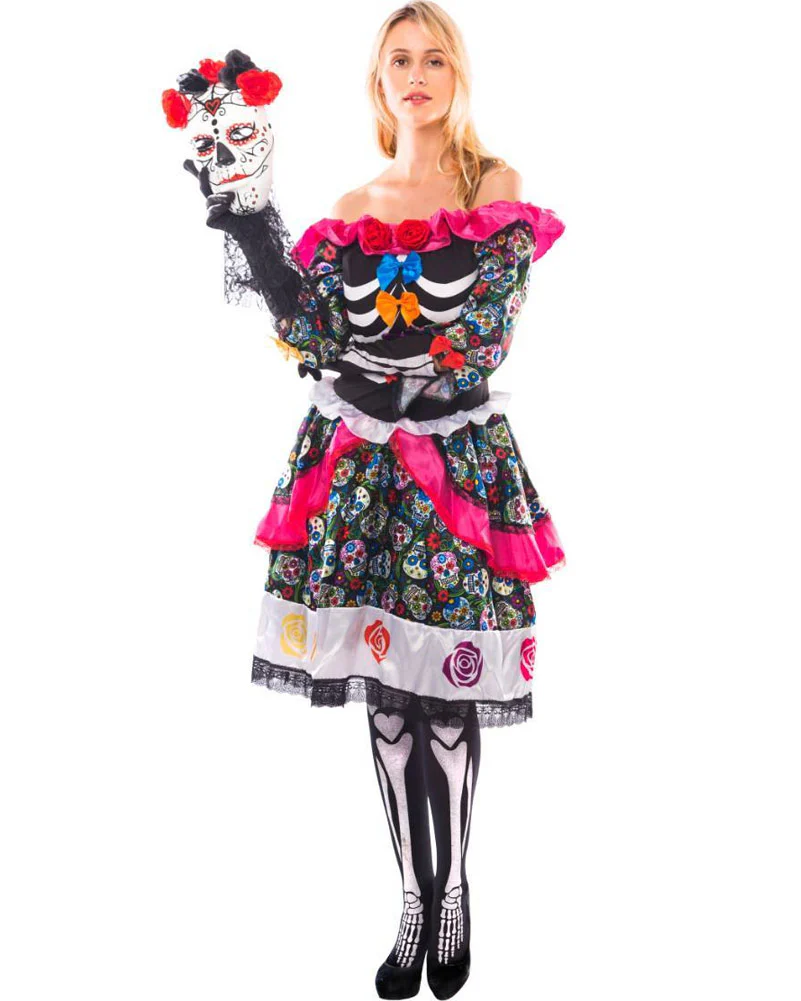 Day of the Dead Spanish Womens Costume - Image 2