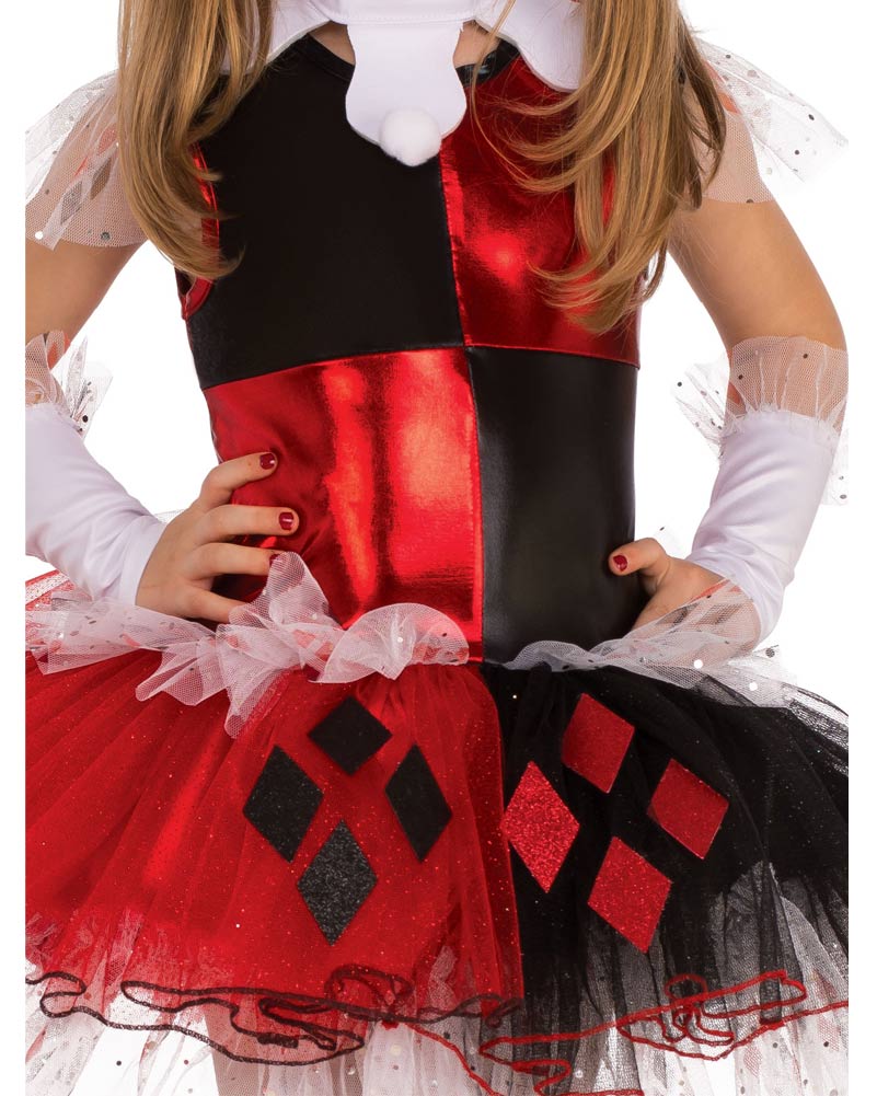 DC Comics Harley Quinn Deluxe Girls Costume - Image 3