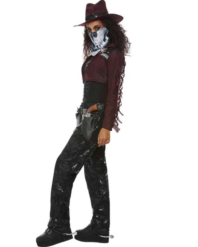 Deluxe Dark Spirit Western Cowgirl Womens Costume - Image 3