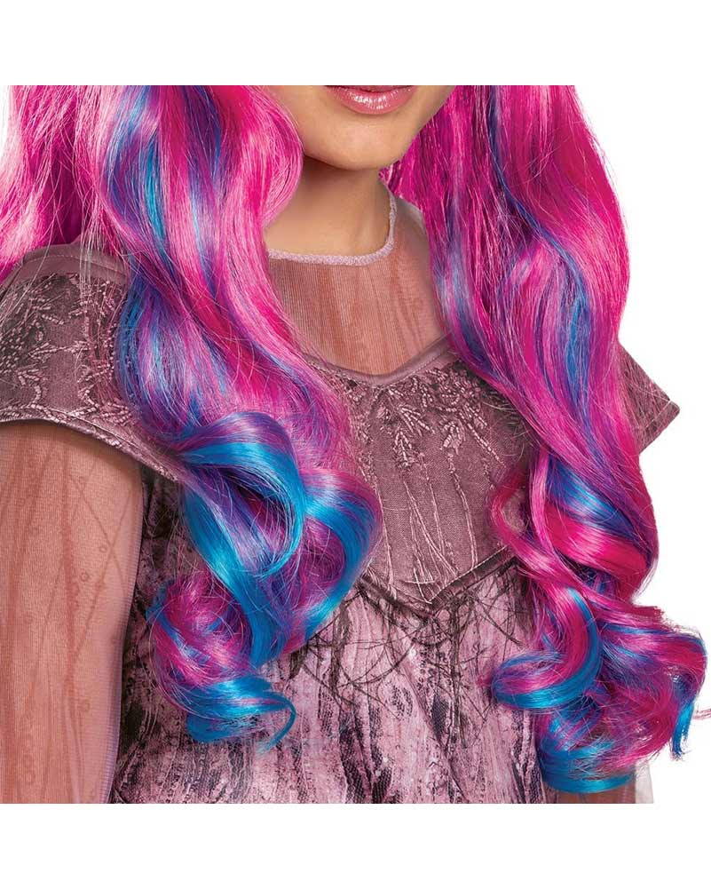 Descendants 3 Audrey Long Pink and Blue Kids Wig - Image 3