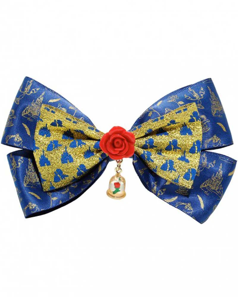 Disney Beauty and the Beast Enchanted Rose Hair Bow