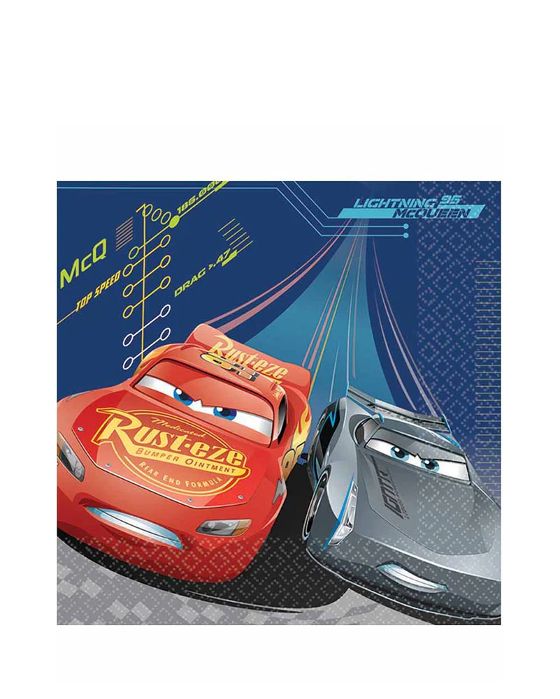 Disney Cars 3 Lunch Napkins Pack of 16 - Image 2