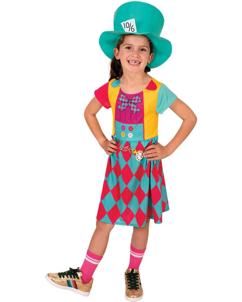 Disney Mad Hatter Colourful Girls Book Week Costume
