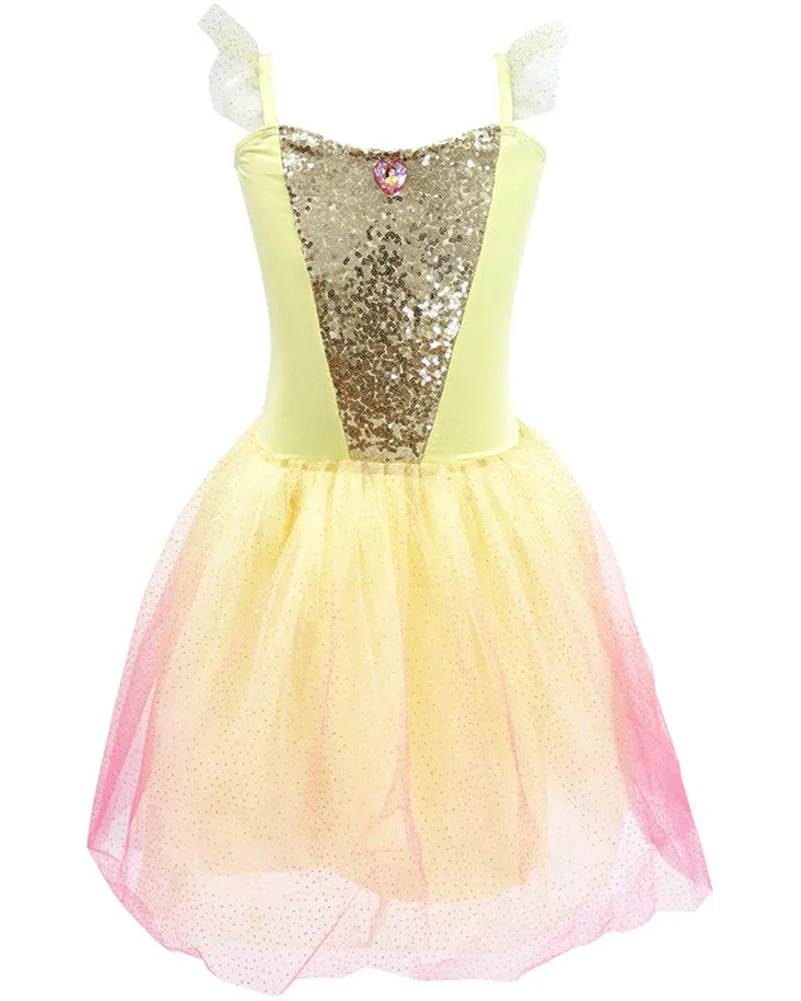 Disney Princess Belle Romantic Tutu Dress Girls Book Week Costume