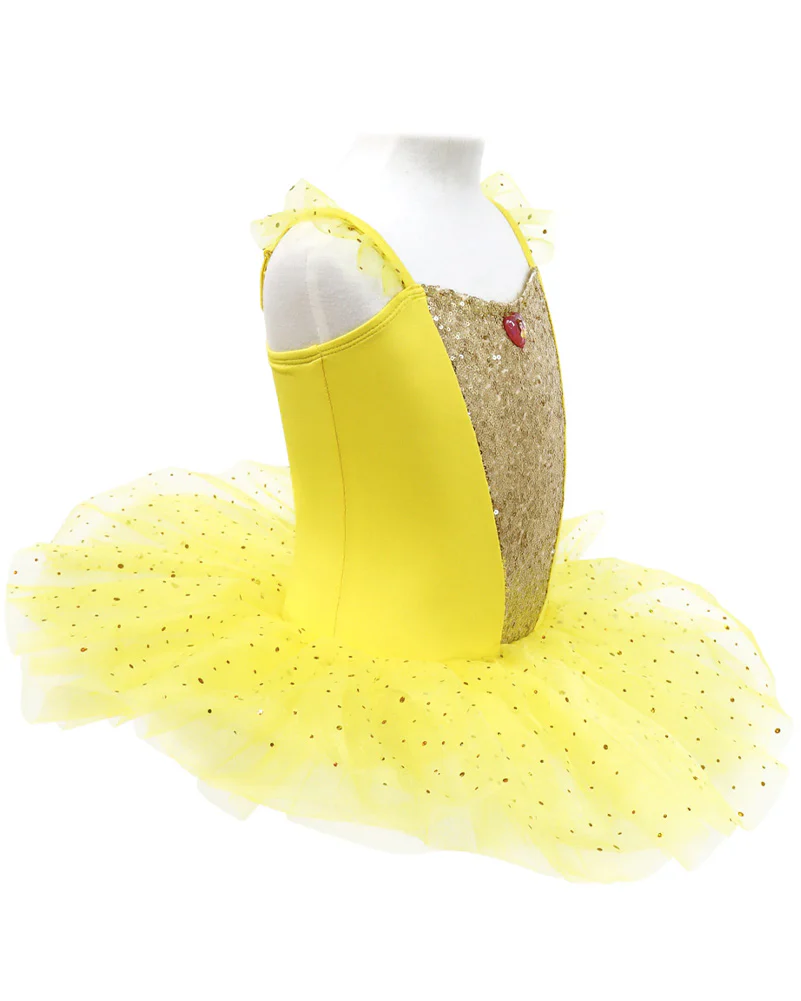 Disney Princess Belle Sparkling Tutu Dress Girls Costume - Image 3