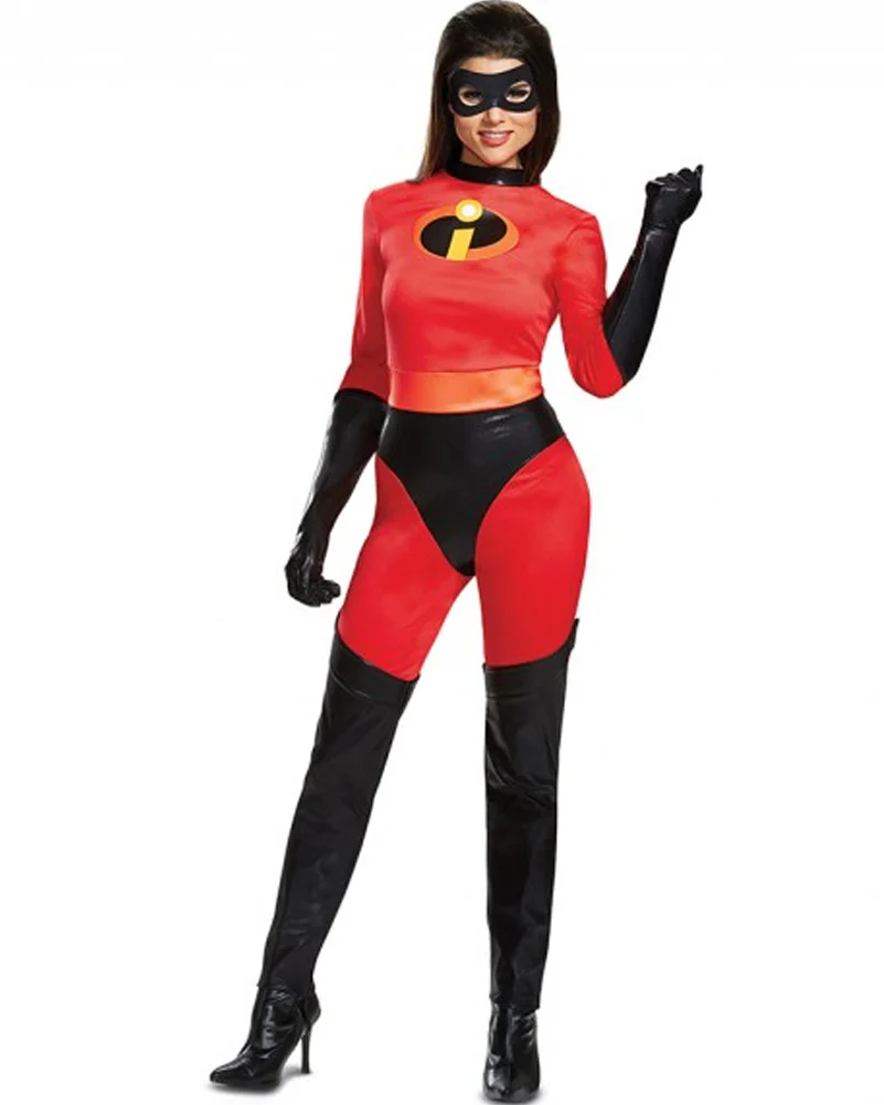 Disney The Incredibles Mrs Incredible Deluxe Skirted Womans Costume - Image 2