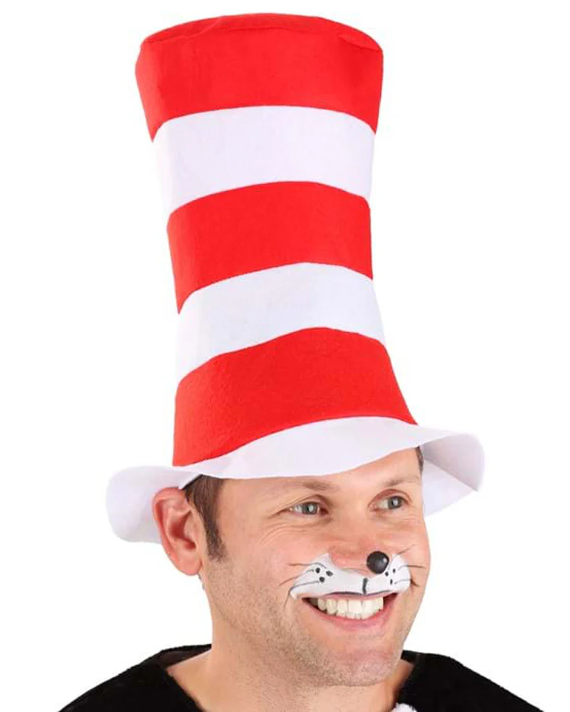 Dr Seuss Cat in the Hat Adult Plus Size Book Week Costume - Image 4
