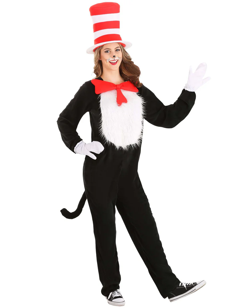 Dr Seuss The Cat in the Hat Deluxe Adult Plus Size Book Week Costume - Image 10