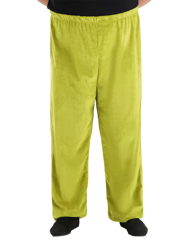 Dr Seuss The Grinch Adult Velboa Plus Size Book Week Pants - Image 3