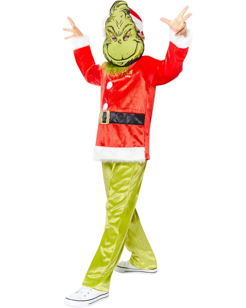 Dr Seuss The Grinch Classic Kids Christmas Costume - Image 3