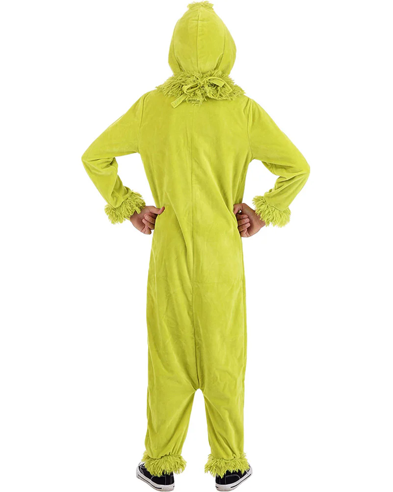 Dr Seuss The Grinch Deluxe Jumpsuit Kids Book Week Costume - Image 2