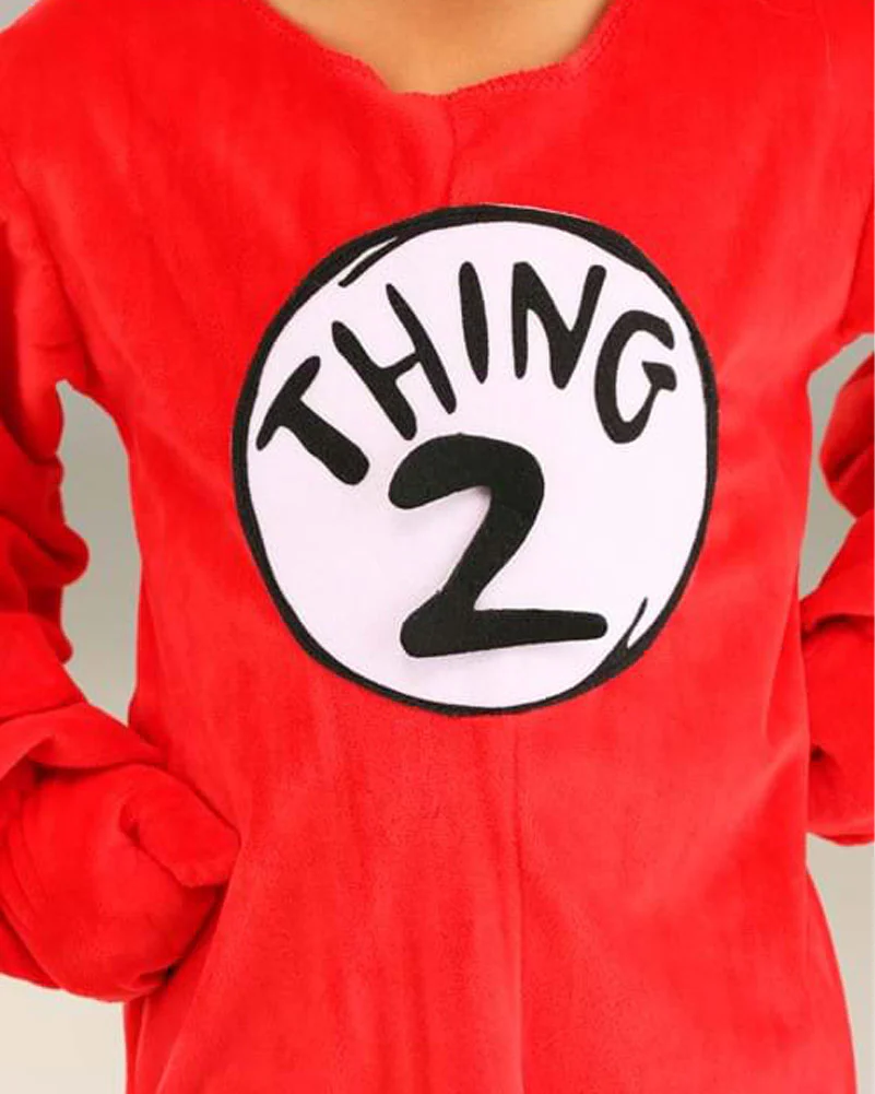 Dr Seuss Thing 1 and 2 Deluxe Toddler Book Week Costume - Image 3