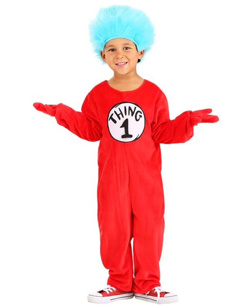 Dr Seuss Thing 1 and 2 Deluxe Toddler Book Week Costume - Image 6